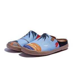 UIN Men's Slipper Comfort Mules Walking Casual Slip Ons Shoes (Vacay Time 2)